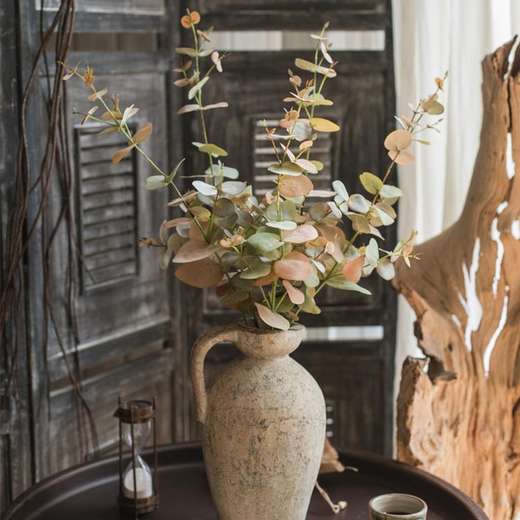 Faux Leaf Autumn Eucalyptus Artificial Stem - RusticReach