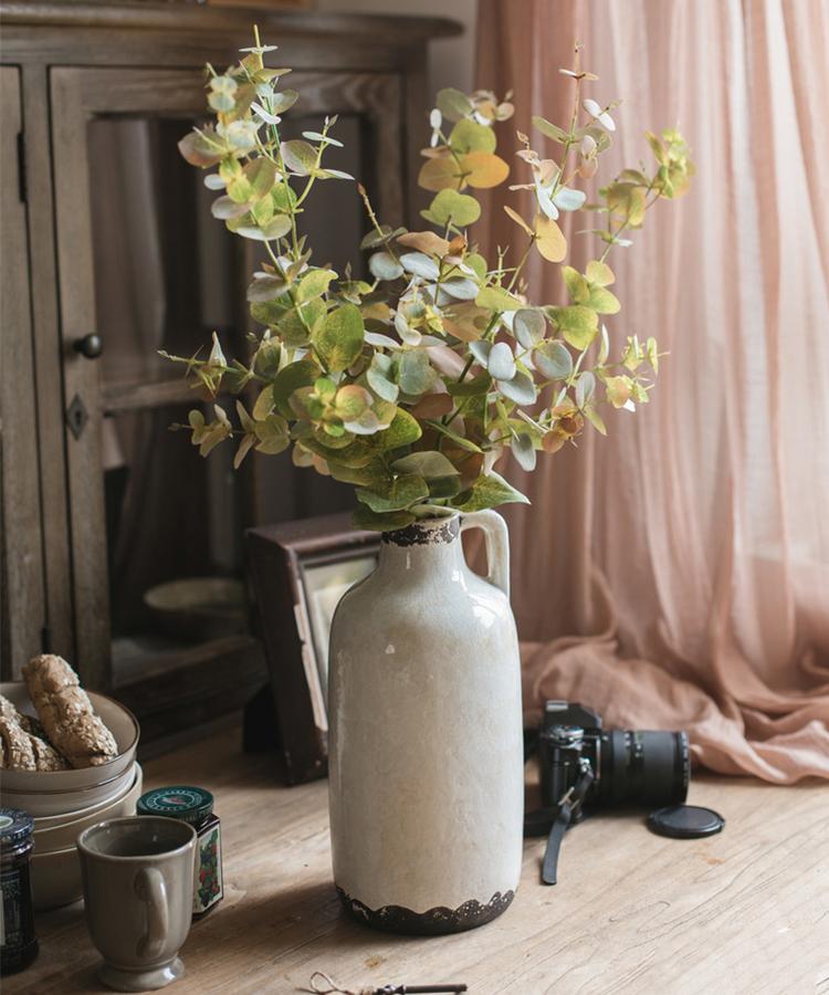 Faux Leaf Autumn Eucalyptus Artificial Stem - RusticReach