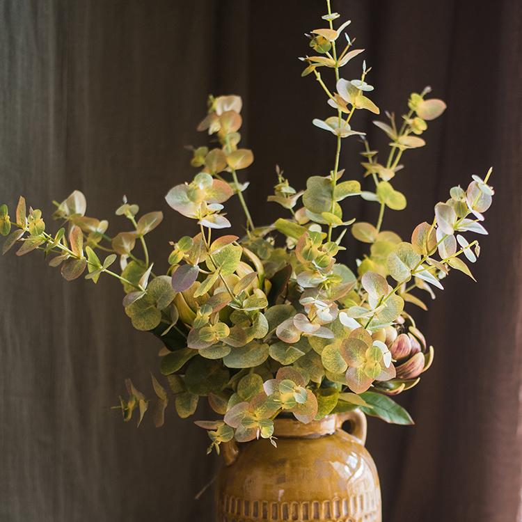 Faux Leaf Autumn Eucalyptus Artificial Stem - RusticReach
