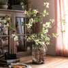 Faux Silk German Clematis Flower Stem in White 40" Tall - RusticReach