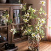 Faux Silk German Clematis Flower Stem in White 40" Tall - RusticReach