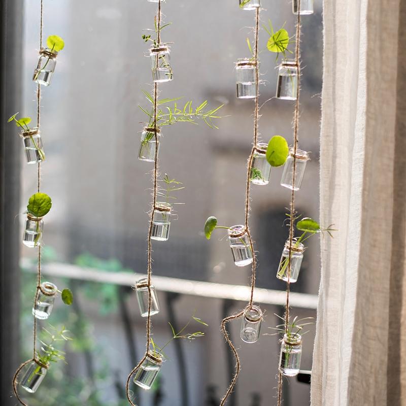 rope glass hanging planter Glass Planter Rope Hanging Small Planter 55" Long (Set of 3) – RusticReach