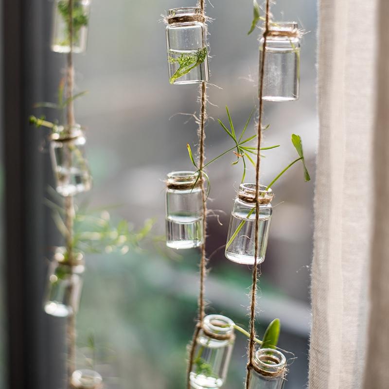 rope for hanging planter Glass Planter Rope Hanging Small Planter 55" Long (Set of 3) – RusticReach