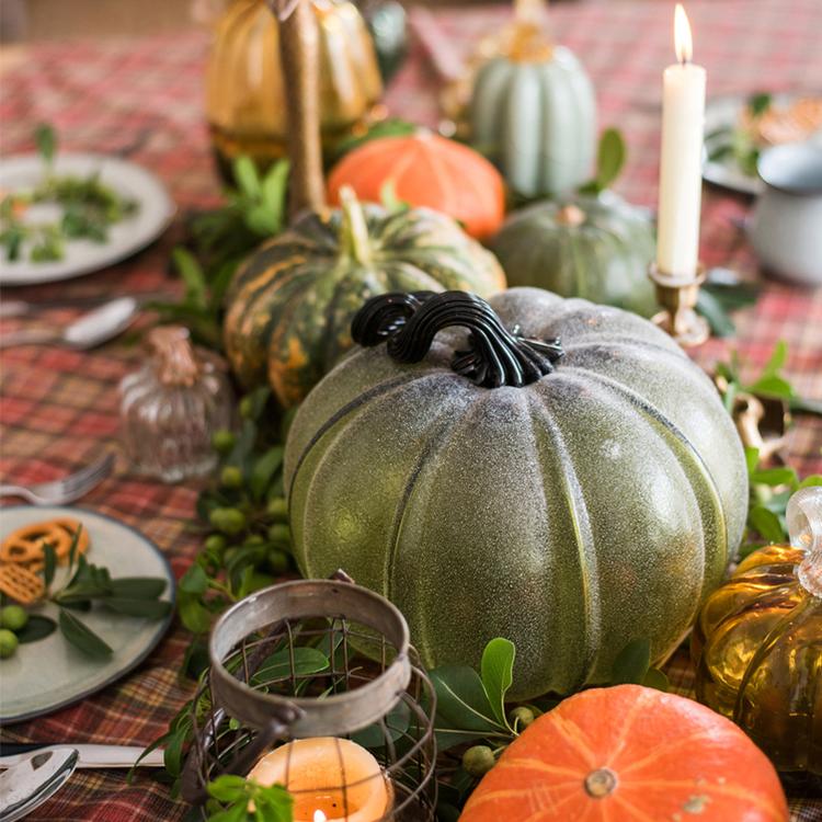 Glass Pumpkin Accents - RusticReach