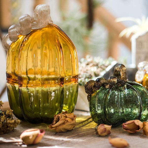 Glass Pumpkin Accents RusticReach 