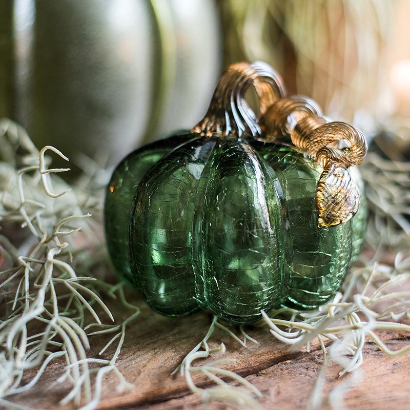 Glass Pumpkin Accents - RusticReach