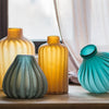 Glass Vase Hand Blown Frosted Art Glass - RusticReach
