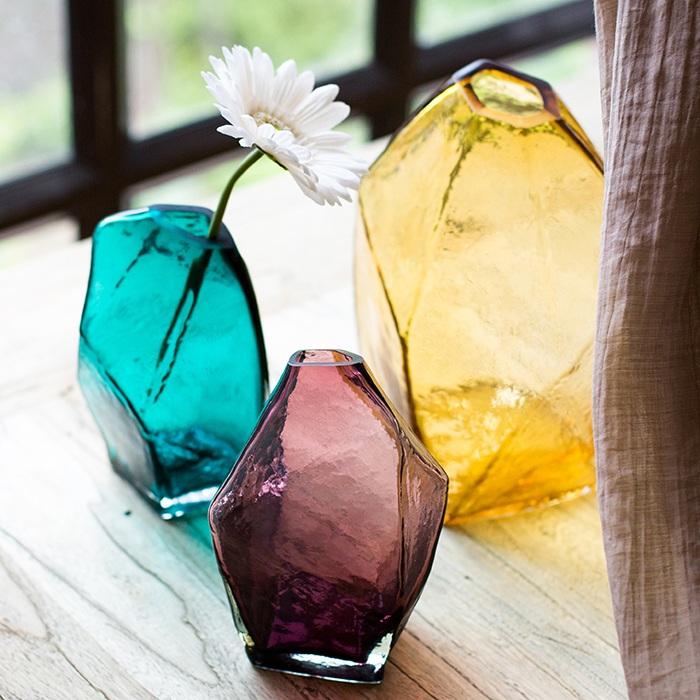 Glass Vase Hand Blown Glass Vase in Various Colors RusticReach 