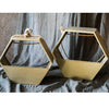 Gold Metal Planter Hexagon Hanging Planter - RusticReach