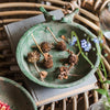 Green Iron Tray Bird Decorative Tray - RusticReach