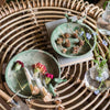 Green Iron Tray Bird Decorative Tray - RusticReach