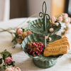 Green Iron Two Tier Small Decorative Tray - RusticReach