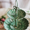 Green Iron Two Tier Small Decorative Tray - RusticReach