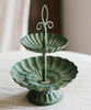 Green Iron Two Tier Small Decorative Tray - RusticReach