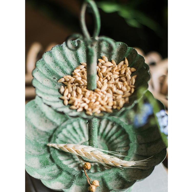 Green Iron Two Tier Small Decorative Tray - RusticReach