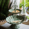 Green Iron Two Tier Small Decorative Tray - RusticReach