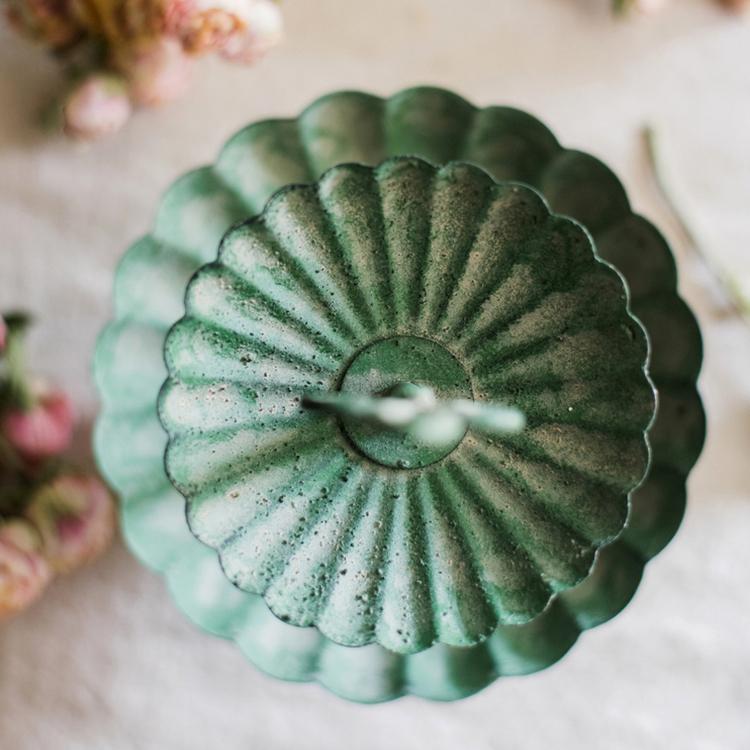 Green Iron Two Tier Small Decorative Tray - RusticReach
