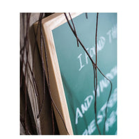 Green Magnetic Chalk Board with Solid Wood Frame RusticReach 