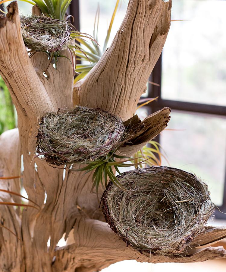 Handmade Grass Willow Bird's Nest Ornament Set of 3 RusticReach 