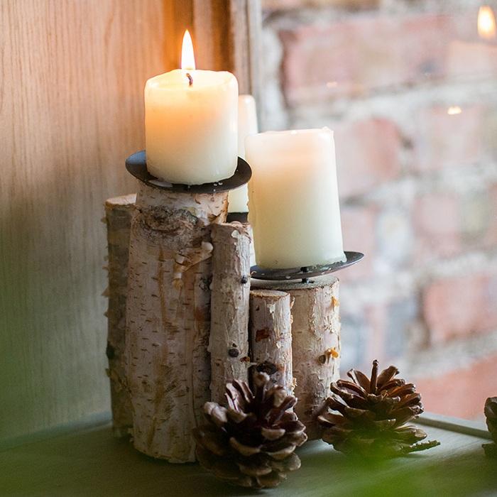 Handmade Wood Candle Holder - RusticReach