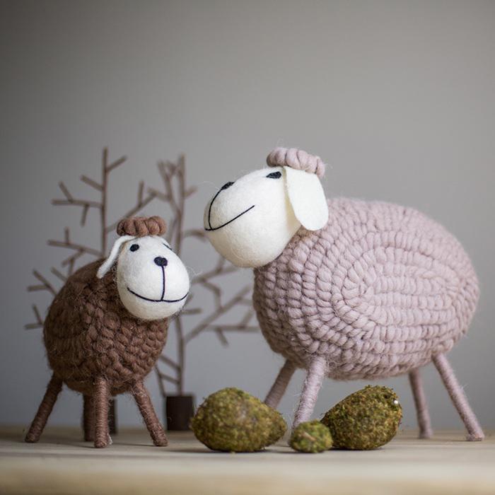 Handmade Wool Sheep Knick-Knack Small Set of 3 – RusticReach