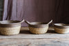 Khaki Brown Straw Basket with Handles - RusticReach