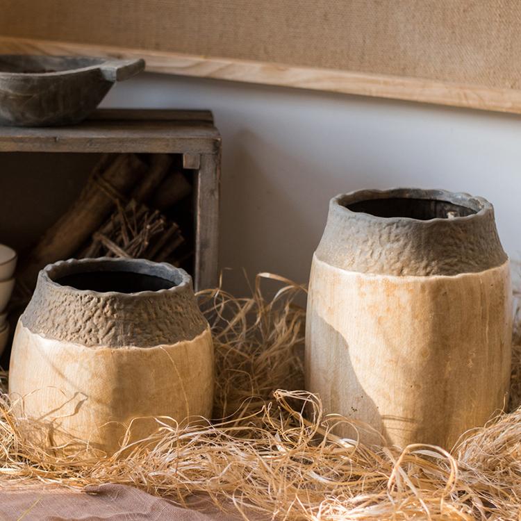Khaki Coarse Pottery Jar - RusticReach