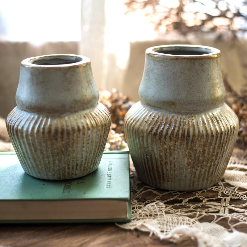 Light Blue Underglazed Ceramic Vase - RusticReach