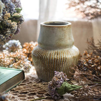 Light Blue Underglazed Ceramic Vase RusticReach 