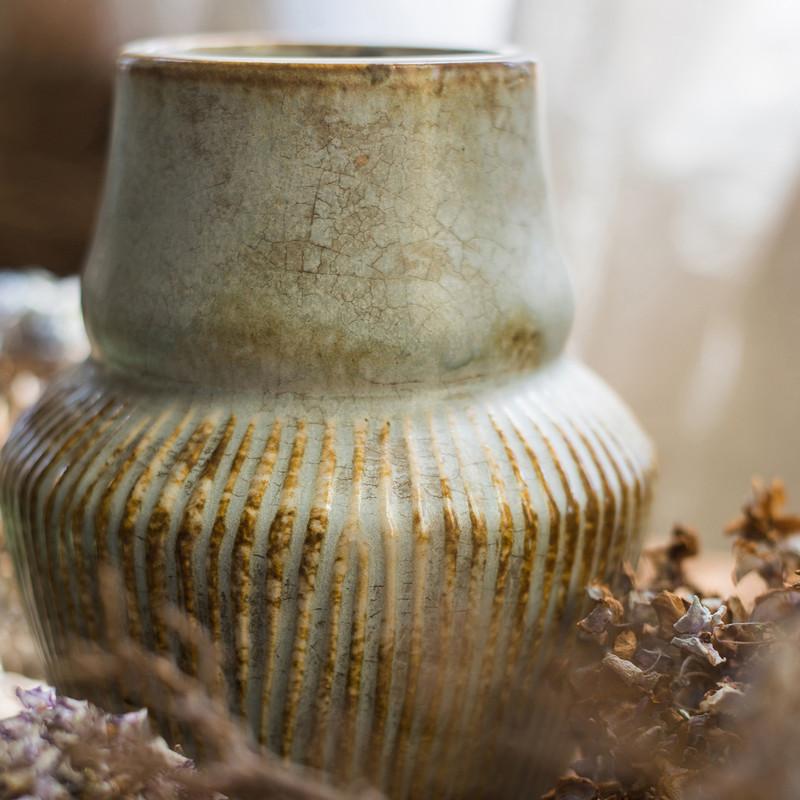 Light Blue Underglazed Ceramic Vase - RusticReach