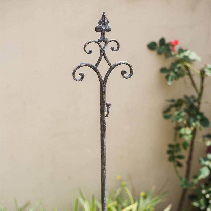 Metal Hanging Plant Stand with Hook Adjustable Height RusticReach 