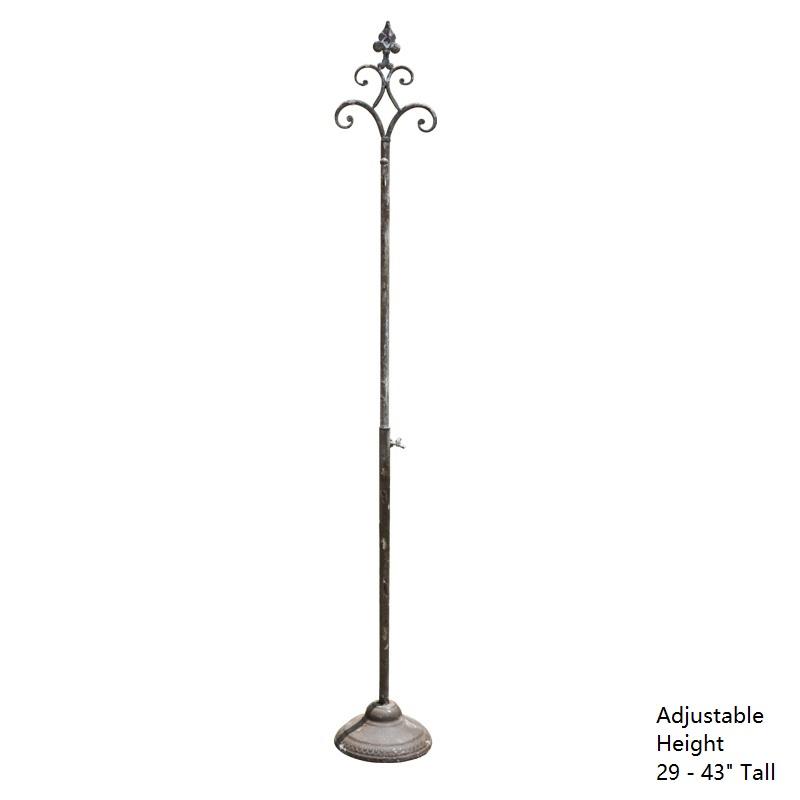standing hook for hanging plants Metal Hanging Plant Stand with Hook Adjustable Height – RusticReach