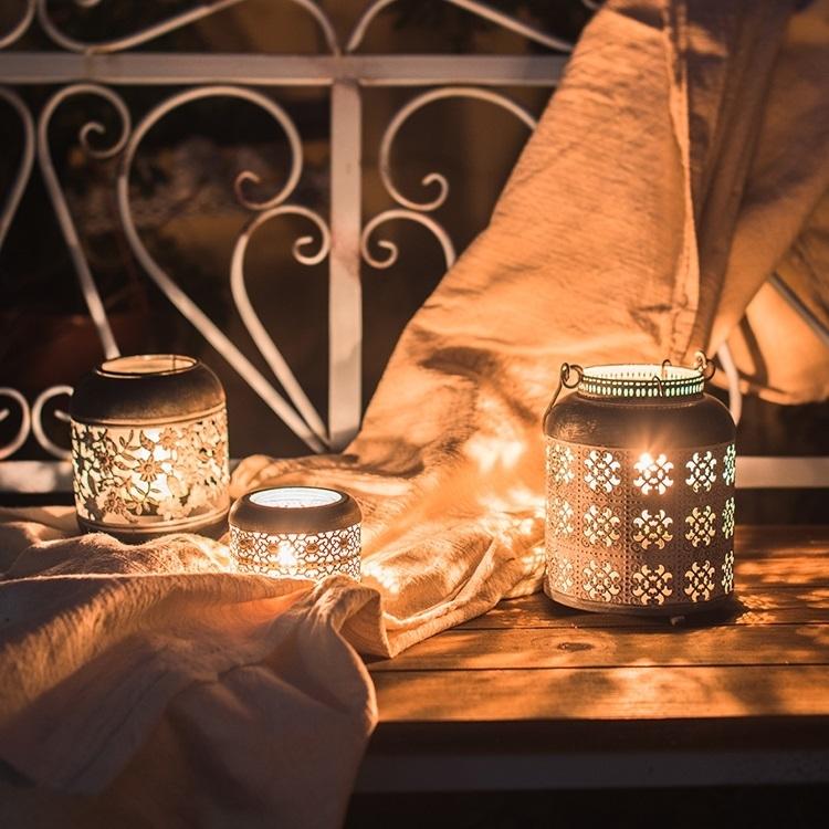Metal Lantern Candle Holder - RusticReach