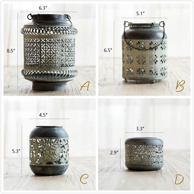 Metal Lantern Candle Holder - RusticReach