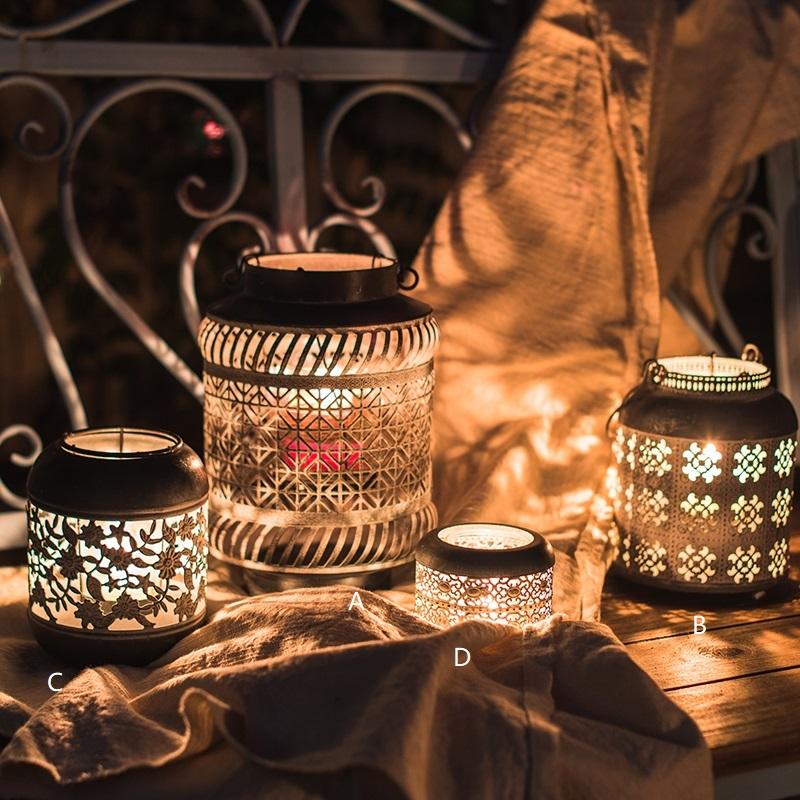 Metal Lantern Candle Holder - RusticReach