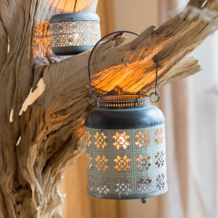 Metal Lantern Candle Holder - RusticReach