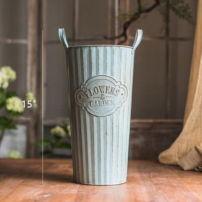 Metal Pot 'Flowers and Garden' Pot with Metal Handles (Set of 3) - RusticReach