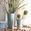 Metal Pot 'Flowers and Garden' Pot with Metal Handles (Set of 3) - RusticReach
