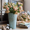 Metal Pot 'Flowers and Garden' Pot with Metal Handles (Set of 3) - RusticReach