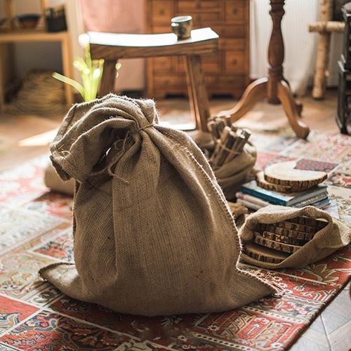 Small Burlap Bags - Jute Burlap Gift Bags Bulk - B887