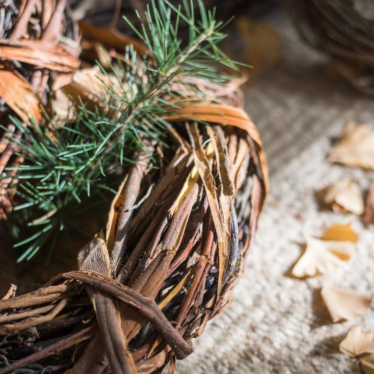 Fall Natural Rattan and Willow Wreath Christmas - RusticReach