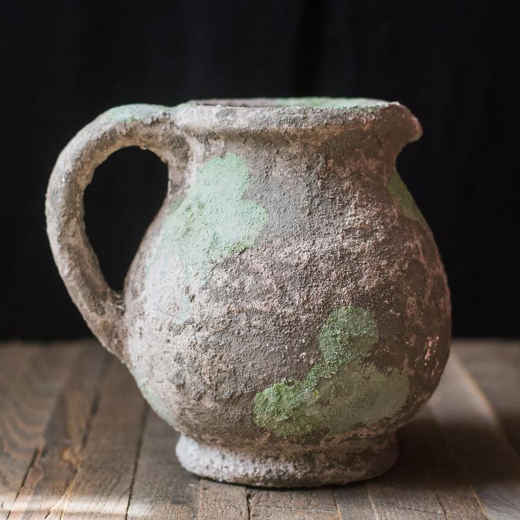 Pompeii Cement Floral Jar - RusticReach