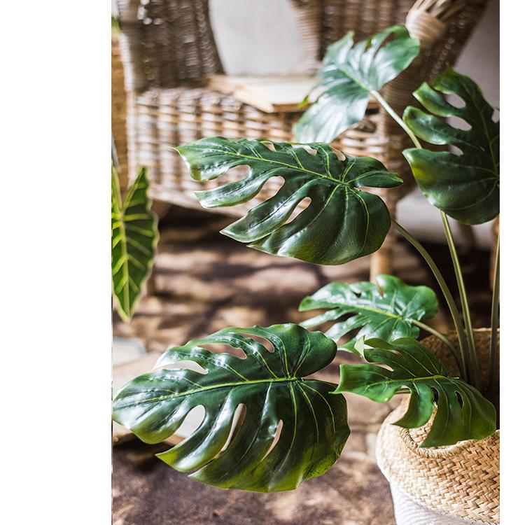 monstera turtle leaf plant Potted Plant Artificial Turtle Leaf Plant 31" Tall – RusticReach