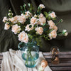 Artificial Faux Real Touch Blooming Rose Stem 25" Tall Silk - RusticReach