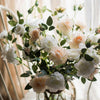 Artificial Faux Real Touch Blooming Rose Stem 25" Tall Silk - RusticReach