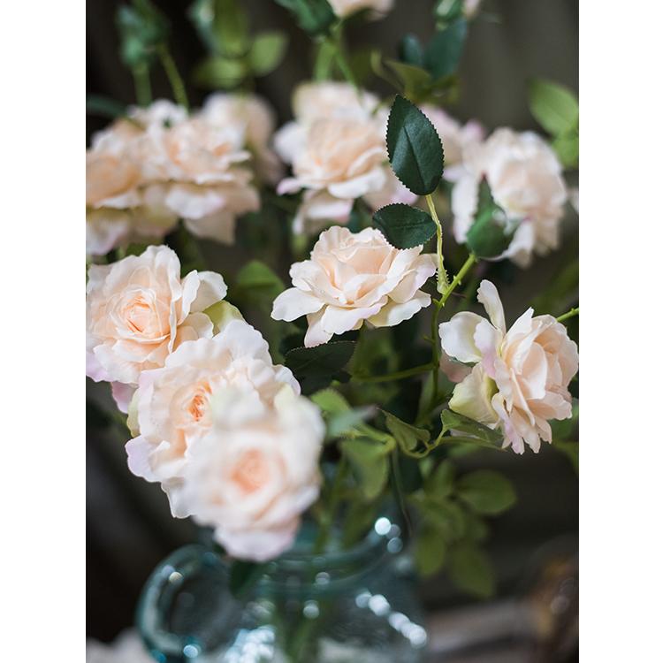 Artificial Faux Real Touch Blooming Rose Stem 25" Tall Silk - RusticReach