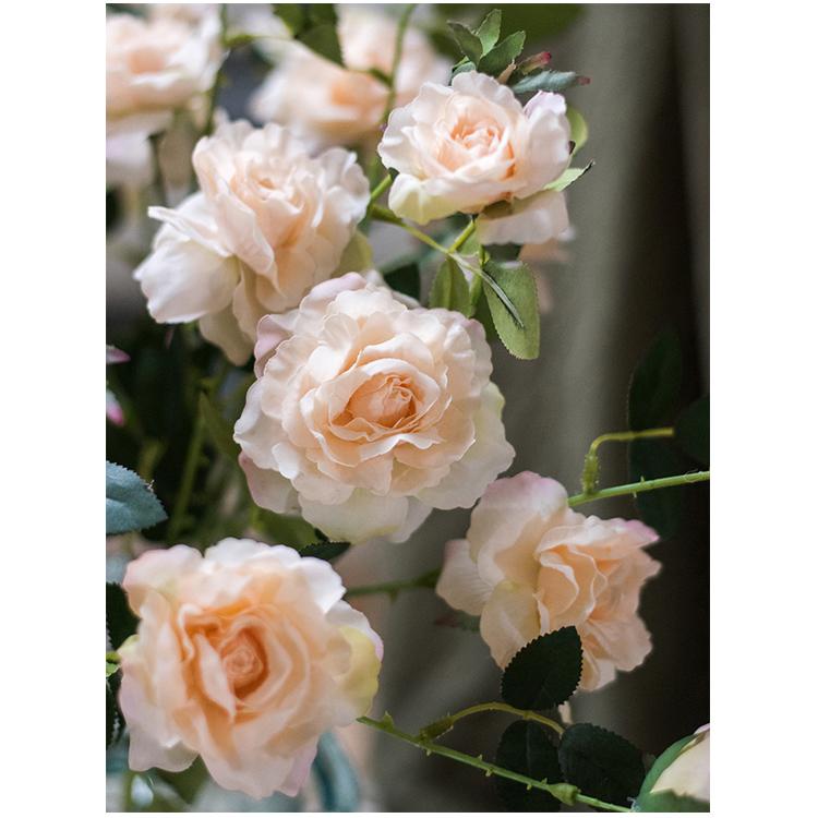 Artificial Faux Real Touch Blooming Rose Stem 25" Tall Silk - RusticReach
