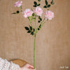 Faux Silk Real Touch Blooming Rose Stem in Pink 25" Tall - RusticReach