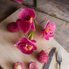 Real Touch Orchid Short Stem in Red and Purple 13" Tall RusticReach 