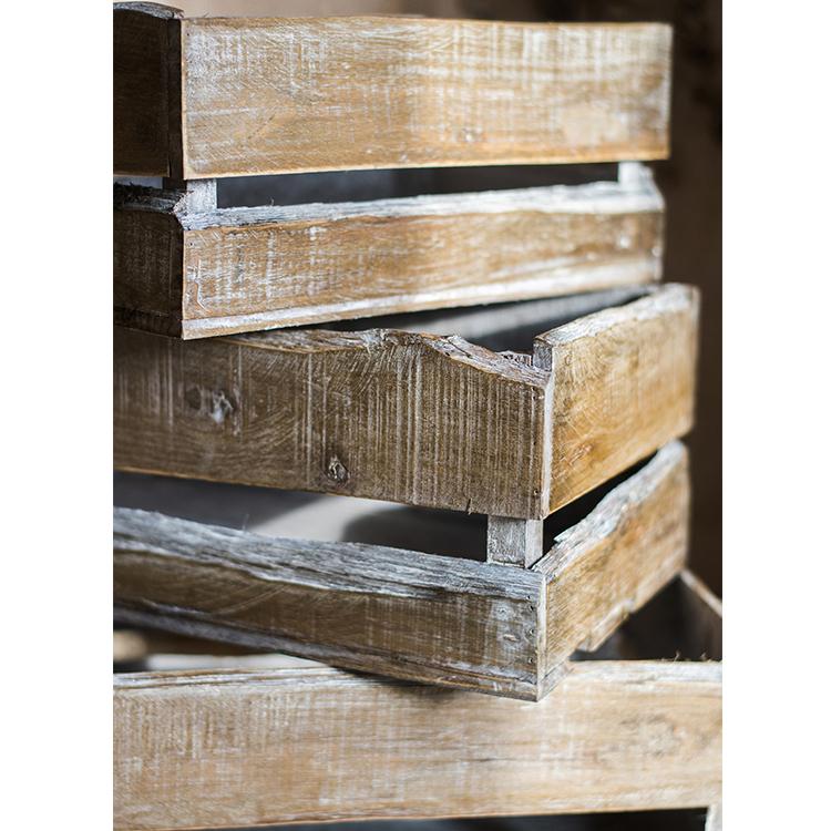 Rectangular Solid Wood Crates - RusticReach